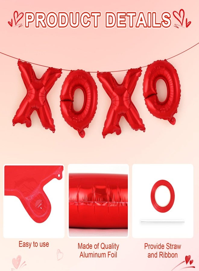 بالونات XOXO مقاس 16 بوصة، بالونات على شكل قلب مقاس 18 بوصة، بالون عيد الحب، لافتة بالونات فويل على شكل حب لحفلات الزفاف والخطوبة ويوم الصديقات وحفلات توديع العزوبية - Image 5